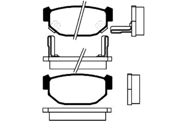 KAVO PARTS Комплект тормозных колодок, дисковый тормоз BP-8002
